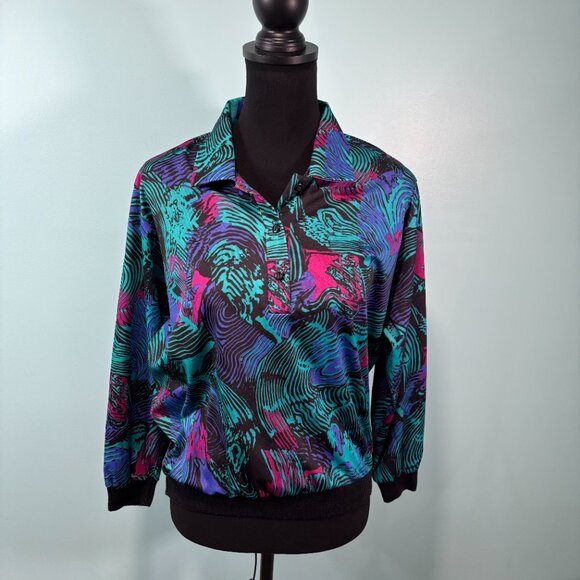 Vintage Blouse Top Large Haband for Her Abstract    Lot J - Picture 1 of 8